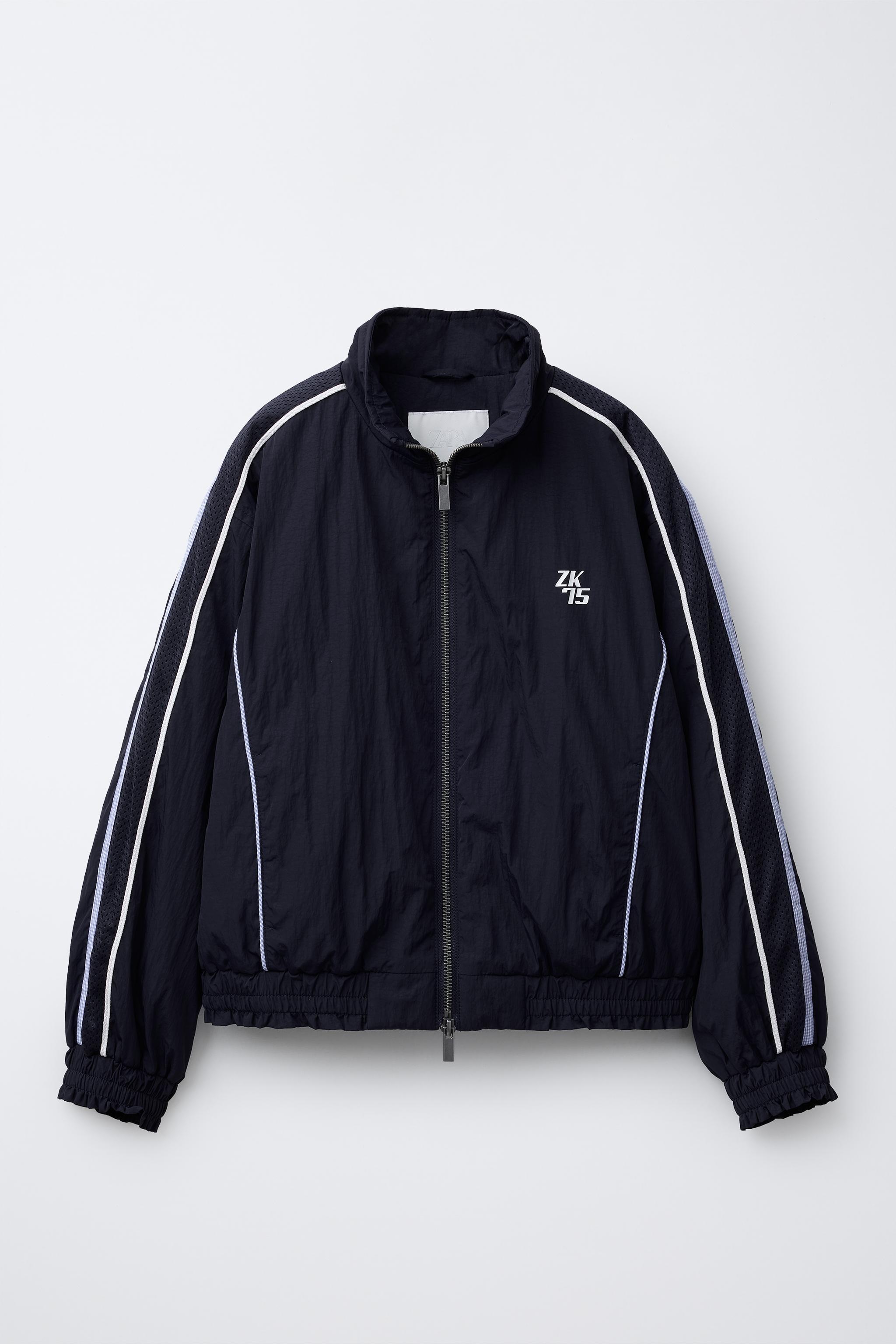 GINGHAM STRIPE PUFFER JACKET